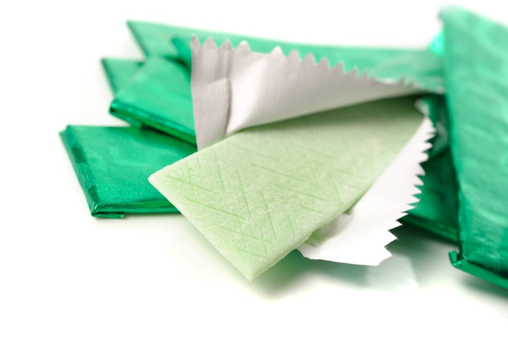 green chewing gum